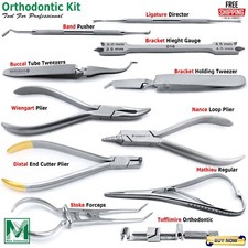 Kit Strumenti Ortodontici Staffe Pinzette Pinza Legatura Scaler Set