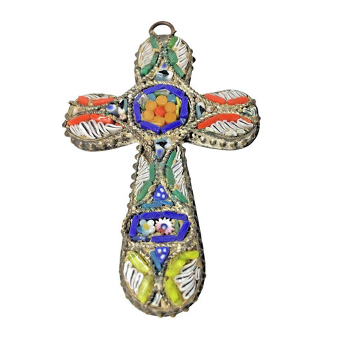 Vintage micromosaic cross - vintage,