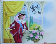 SEVERINO BARALDI - ILLUSTRAZIONE ORIGINALE per 'IL RE ASCOLTA I CORVI...'