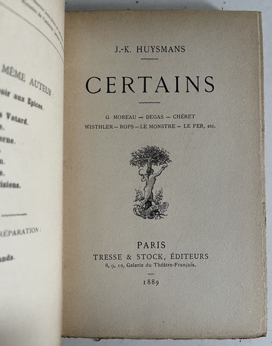 Joris karl huysmans certains - joris-karl,