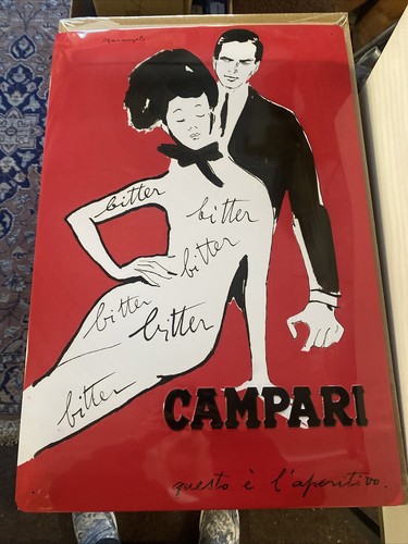 Insegna metallo alcool campari - metallo,