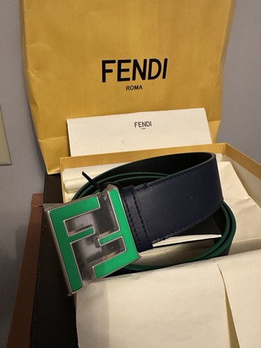 Fendi belt calf leather bl - leather,