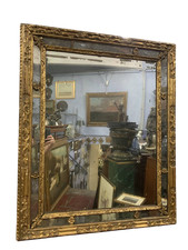 Antica specchiera del 700 cornice a cuscino  in legno dorato Piemonte