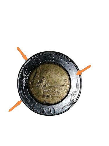 Moneta 500 lire errore - 500, di