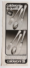 Pubblicita' F.lli Calderoni Posate Hansa York Vintage Ads Advertising 1981 (R8)