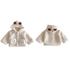 Cappotto bambino peluche capospalla carino giacca compleanno neonato accogliente bambino orecchie orso
