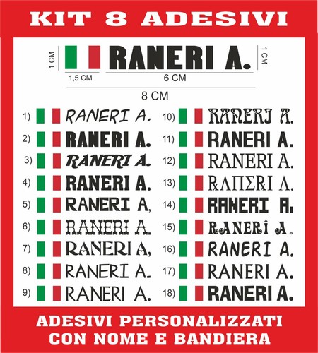 Adesivi nome bandiera - nome,
