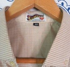 INTROVABILE 70's DC COMICS SUPERMAN SHIRT CLARK KENT CAMICIA A QUADRI DA COLLEZI