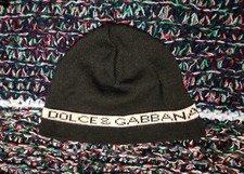 Dolce&Gabbana Cappello Uomo Berretto Cuffia Lana Nero Originale