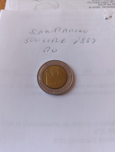 San marino moneta 500 - marino,, da