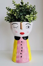 Vaso vaso fiori scultura donna