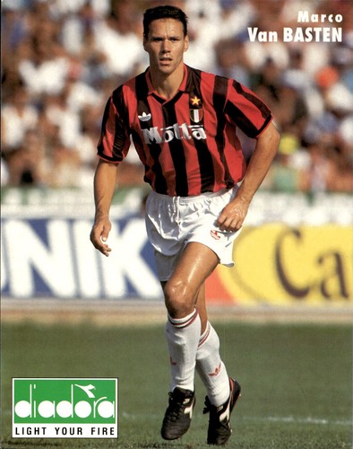 Cartolina calcio marco van - cartolina,