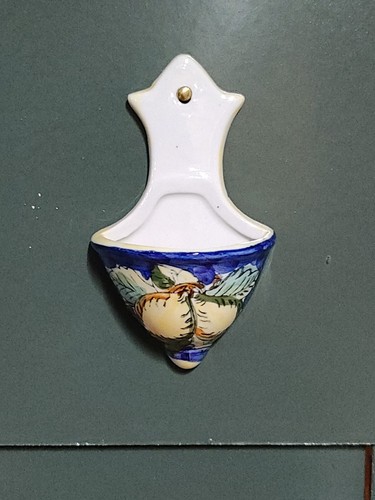 Acquasantiera ceramica epoca - acquasantiera,