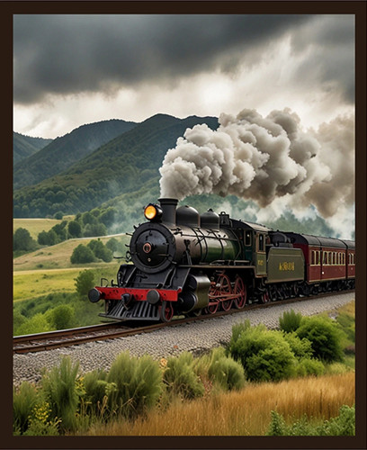 Pannello treno motore - , vapore