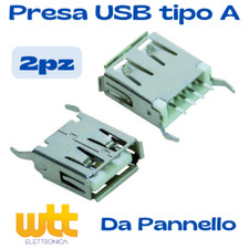 2pz Presa USB femmina 12V da