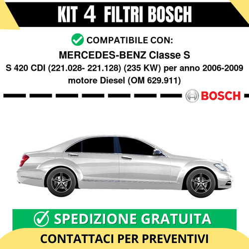 Kit bosch filtri tagliando - kit,