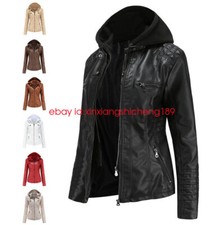 Giacca di pelle con cappuccio