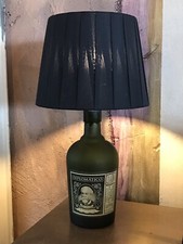 Lampada RUM DIPLOMATICO RON bottiglia paralume Nero tavolo artigianale