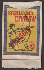 BUSTINA PACKET TUTEN FIGURINE BAGGIOLI STORIA DELLA CIVILTA' ANNI 1960