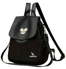 Zaino in pelle da donna nero