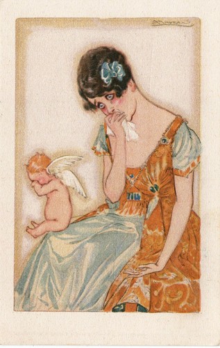 Cartolina donna - -,