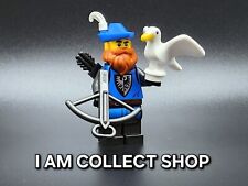 LEGO MINIFIG CHASSEUR KNIGHT BLACK FALCON CASTLE MEDIEVAL ET SA MOUETTE (NEUF)