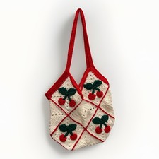 Handmade Crochet Cherry Granny