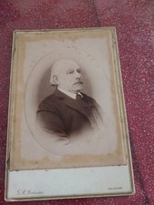 Fotografia Antica Borzone Chiavari Liguria  Uomo con Baffi, '800