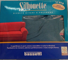 Copridivano bassetti 2 posti con braccioli silhouette lunghezza massima cm. 180
