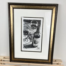Thomas Arvid "In Wine Country" Signed Numbered Print Matted Framed Glass 15.5x20