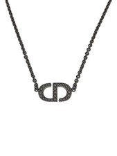 Collana Dior Christian PETIT CD con zirconi e parte superiore in argento