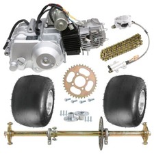 Go-Kart 32'' asse + 5'' Slick cerchio pneumatico 125cc semiautomatico motore freno kit