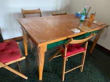 Tavolo da pranzo legno (+ 4 Sedie pieghevoli) 