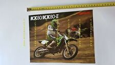 Kawasaki KX 80 - 80 II Cross 1986 depliant originale INGLESE moto brochure