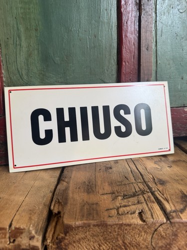 Targa vintage chiuso - chiuso, segraco