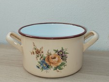 Pentola Beige Decoro Fiori