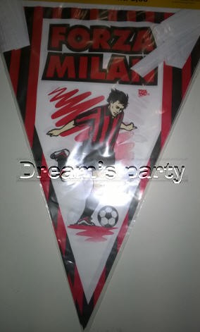 Festone bandierine forza milan - festone,