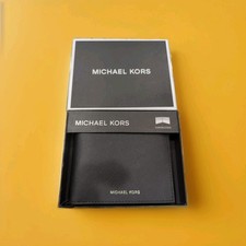 Portafoglio Michael Kors Nero Uomo Slim Bifold Andy Nuovo Con Scatola