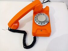 Telefono a Disco Marchetti In Bachelite Colorata Arancione Anni 60/70