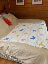 Coperta afgana bianca punto