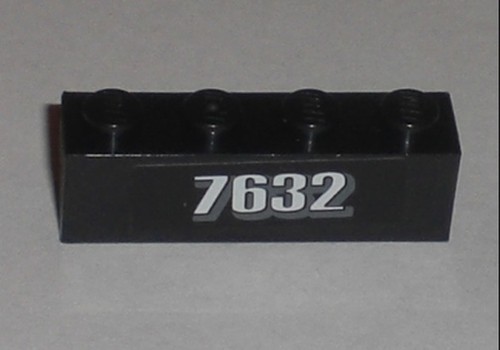 Lego brick 1x4 with white - 1x4,