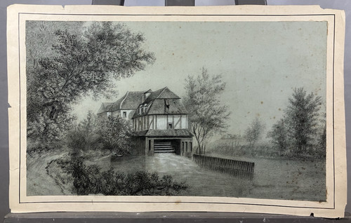 Disegno antico carboncino - a,