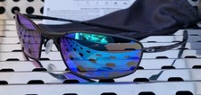 Nuovi occhiali da sole Oakley WHISKER 4141-1460 nero satinato con prizm zaffiro iridio