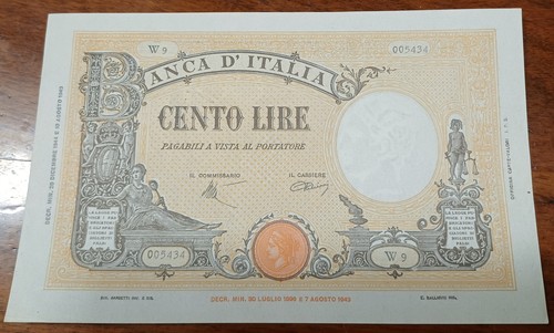 Cartamoneta luogotenenza 100 - cartamoneta,