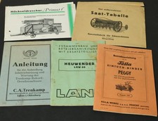 Vecchio' Uso Agricoltura Lanz Voltafieno Fella Trenkamp Trattore Libretto