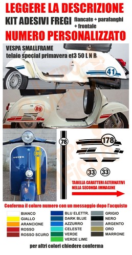 Adesivi numero vespa - vespa, piaggio