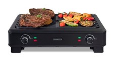 Rowenta KG9008 2000W Grill Elettrico Senza Fumo 2 Zone - Nero