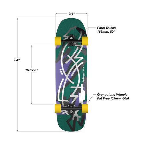 Longboard completo bolsa - longboard,