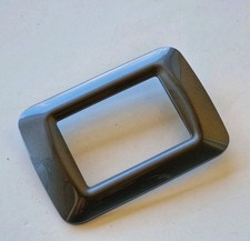 GEWISS GW22603 placca placchetta grigia grigio top System titanio 3 moduli