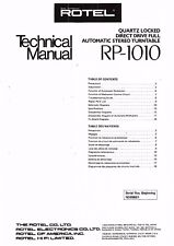 Rotel Service Manual per RP-
